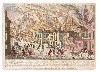 (NEW YORK CITY.) Haberman, Francois Xavier. Three hand-colored engraved views